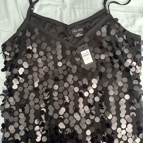 City chic Sequin Groove Dress Black, size 18, “M” in city chic sizes - Picture 2 of 10